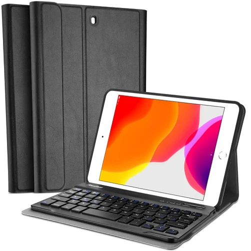 ProCase Keyboard Case for iPad Mini 5 2019/ Mini 4, Mini 1 2 3, Slim Lightweight Smart Cover with Magnetically Detachable Wireless Keyboard for iPad Mini 5/4/3/2/1 –Black
