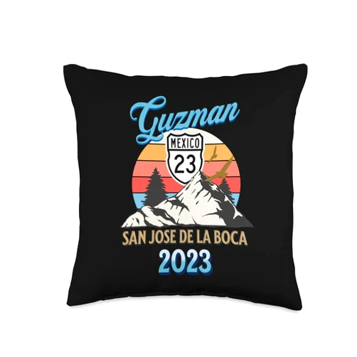 Gil Guzman Shop Guzman San Jose De La Boca 2023 Throw Pillow, 16x16, Multicolor