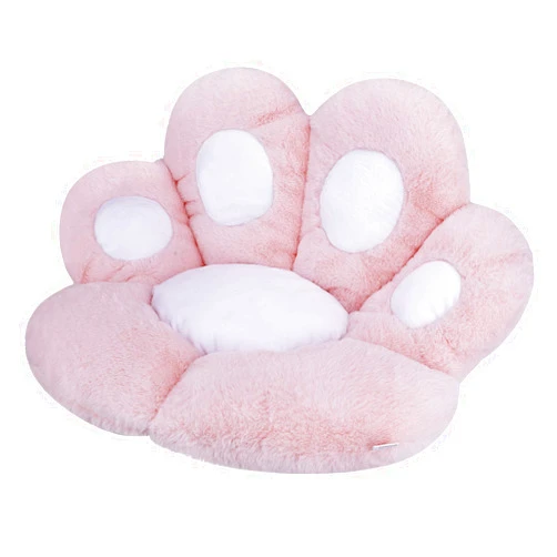 GREUS Cute Reversible Seat Cushion Chair Pads Cat Paw Claw Shaped Chair Cushions Soft Comfort Warm Fluffy Plush Lazy Sofa Office Seat Pillow Relieves Back Coccyx Sciatica Tailbone Pain Relief Floor Mat