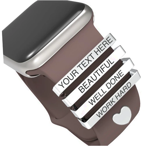 Callancity Personalized Medical Alert Watch Band Charms 5pcs/Sets Stainless Steel Watch Band Accessory Compatible for Apple Watch Series 8 7 6 5 4 3 44mm 45mm 40mm 41mm (Band and Watch not Included)