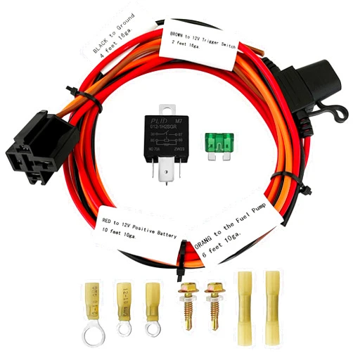 JY Performance Electric Fuel Pump Relay Kit for 12V System 40 AMP Waterproof Heavy Duty Long Wires