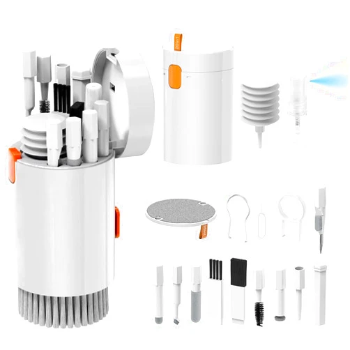 KSPOWWIN 20 in 1 Multifunctional Electronic Cleaning Kit, Keyboard Cleaner Kit, Laptop Cleaner Kit for Monitor, Phone, Airpod, Laptop Camera Lens (Electronics Cleaning Kit White)