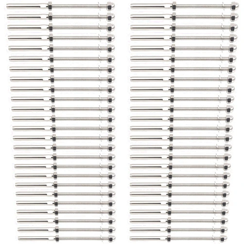 Challcrea 50 Pcs 3/16 Cable Railing Hardware System Kit, Swage Threaded Stud Tensioner Length 6