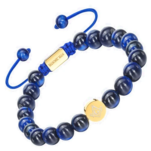 MasonicMan Mens Masonic Bracelet Freemasonry Gift Mason Logo