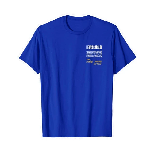 Lewis Capaldi Official Lewis Capaldi – Someone You Loved On Blue T-Shirt