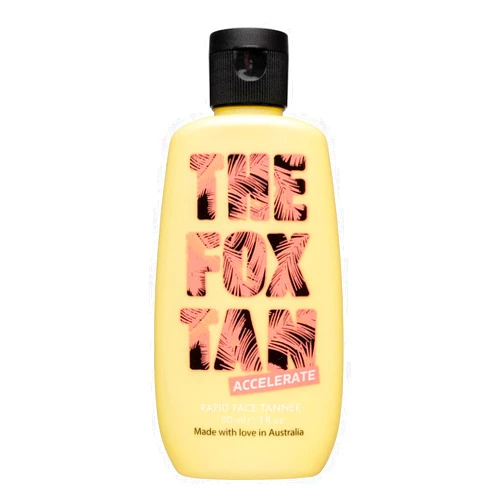 The Fox Tan Rapid Face Tanner, Tanning Accelerators For Deeper & Faster Tans, Contains Hyaluronic Acid & Jojoba Oil, Vegan & Cruelty-Free, 90ml