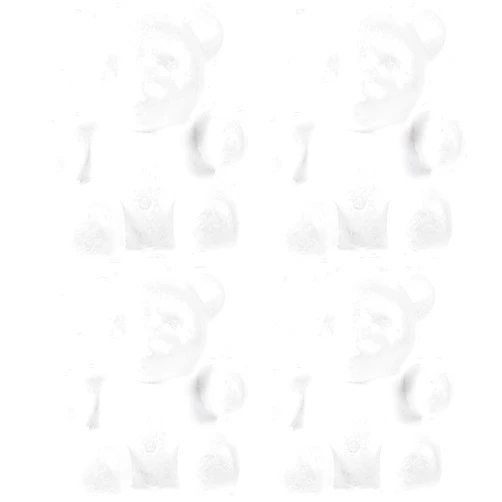 Amosfun 4 pcs Foam Bear Mould White Bear Polystyrene White Modelling Sculptures Balls for Party Decoration Craft Flower Arranging Christmas Gift DIY