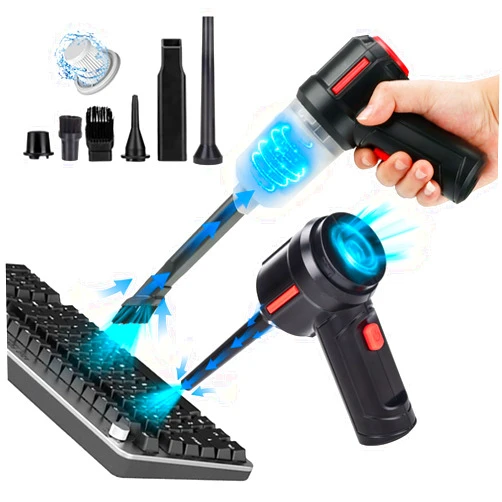Meudeen Air Duster - Computer Vacuum Cleaner - for Keyboard Cleaning- Cordless Canned Air- Powerful - Energy-Efficient(Air-01)