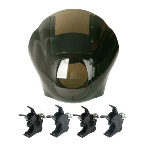 VLGCLBK Quarter Fairing 39mm Windshield Clamps ABS Plastic Front Compatible with Harley Davidson