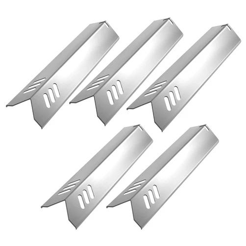 Boloda 5-Pack Stainless Steel BBQ Gas Grill Heat Plate Shield Tent Replacement for Backyard BY14-101-001-02,BY13-101-001-13, Dyna-Glo DGF493BNP，DGF510SBP, Uniflame GBC1059WB Gas Models (15