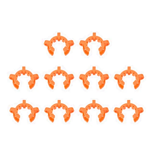 uxcell Lab Joint Clip Plastic Clamp Mounting Clips for 34/28 or 34/45 Glass Taper Joints Laboratory Connector Orange 10Pcs
