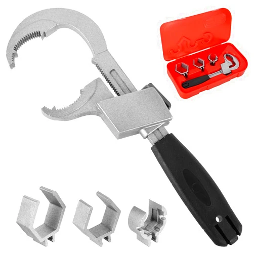 AEVXKHI Adjustable Double-ended Wrench, 80mm Open-end Multifunctional Universal Adjustable Wrench, Sink Plumbing Tools for Disassembly Assembly of Furniture Fitting Installation, Pipe Puts Repair