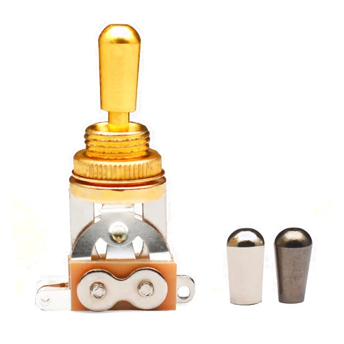 MAXCHEER Metal 3 Way Guitar Pickup Switch Selector Pickup Toggle Switch Parts for Les Paul Gutiar Accessories (Gold)
