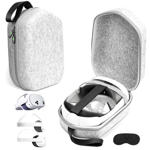 Sarlar Hard Carrying Case Compatible with Meta Quest 3S/Quest 3/Oculus Quest 2/Vision Pro Official Original/Elite Strap VR Headset and Controller Accessories, Suitable for Travel and Home Storage
