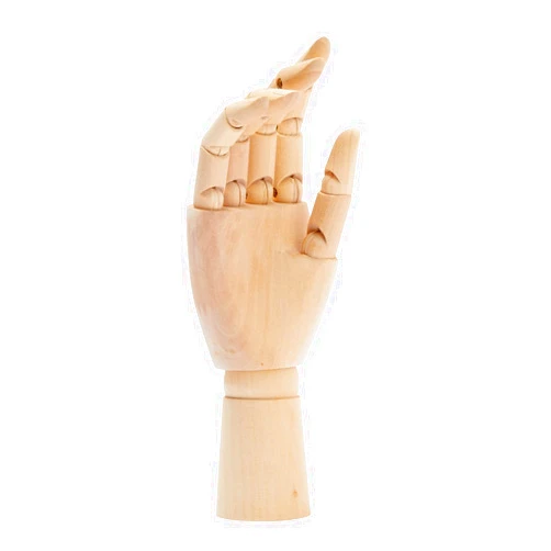 Juvale Wooden Hand Model, 7 in Right Hand Art Mannequin Figure with Posable Fingers for Drawing School, Practice, Supplies, Hand Jewelry Display, Decoration, Sketching