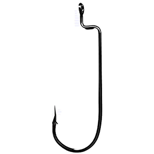Trokar Eagle Claw TK100-3/0 Trokar Worm Hook HD, Platinum Black, Size 3/0 (Per 6)