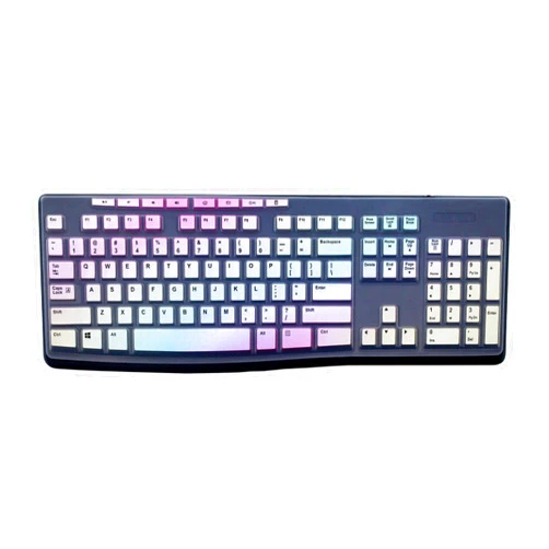 JuYuish Ultra Thin Desktop PC Silicone Keyboard Cover Skin Protector Compatible for Logitech MK295 MK275 MK270 Wireless Keyboard, Logitech K200 K260 K270 MK200 MK260 Keyboard - Colorful