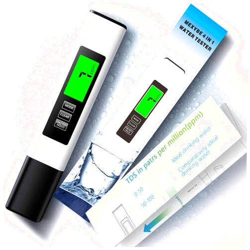 MEXYBE 2024 All-New 4 in 1 Tds Meter Digital Water Tester - Accurate and Reliable Turbidity Meters Testing TDS EC & Temp(°C,°F) - 0-9990ppm - Professional Testing for Drinking Water, RO/DI System, etc.