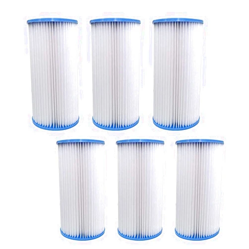 Volca Spares Type A or C 29000e/59900e Replacement Filter Cartridge for INTEX Easy Set Above Ground Pools, Compatible with Krystal Clear C1000 C1500 Pumps, Pack of 6