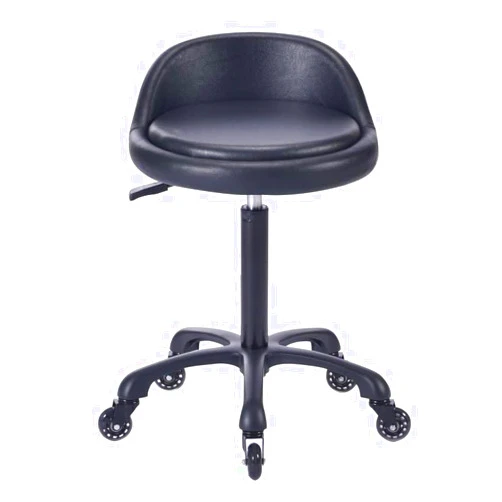 Syiole Rolling Salon Stool Chair with Back Support Hydaulic Height Adjustable on Swivel Wheels Heavy Duty for Hair Cutting Esthetician Tatto Beauty Spa Bar Lab Clinic Kitchen Office Home (Black)