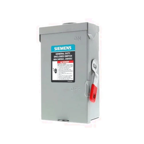 SIEMENS 2P 30A 240V General Duty Safety Switch Outdoor, Non-Fusible