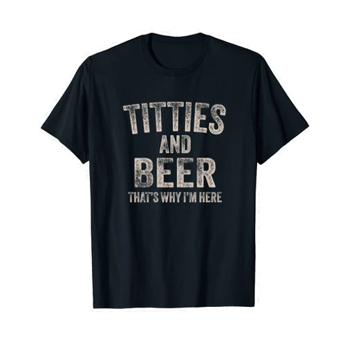 BBQ with Titties and Beer by Bronson Summers Titties and Beer, That's Why I'm Here BBQ T-Shirt