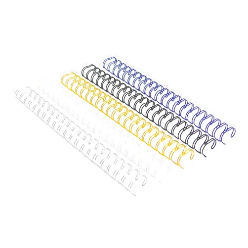 Rayson Wire Binding Spines, Multicolor, 2:1 Pitch Double Loop Binding Wires 1/2 Inch, 21-Loop Wire Ring Pack of 100 with Black, Gold, Blue, White, Silver (WR21127M)