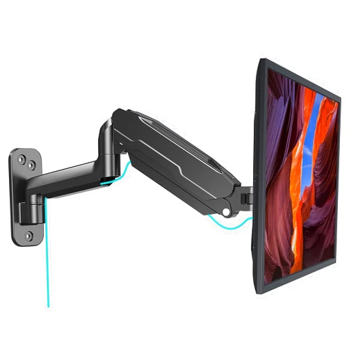 MOUNT PRO Single Monitor Wall Mount for 13 to 32 Inch Computer Screens, Gas Spring Arm Holds Up to 17.6lbs, Full Motion Adjustable,VESA Mount 75x75, 100x100,Black