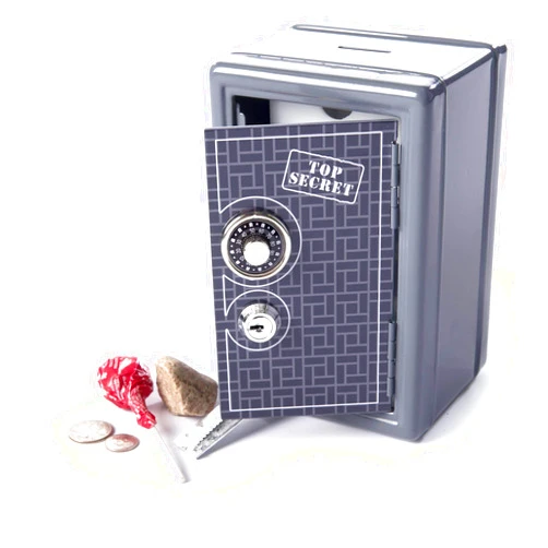 Fat Brain Toys Top Secret Safe & Bank - Lockable Coin Bank for Ages 5+