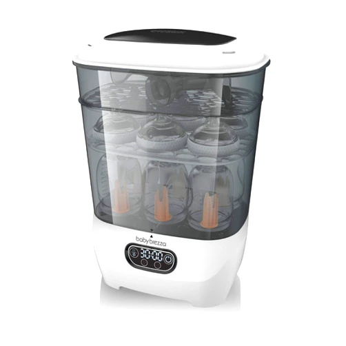 Baby Brezza Bottle Sterilizer and Dryer Advanced – Electric Steam Sterilization Machine Universal Sterilizing for All Bottles: Plastic + Glass Pacifiers Breast Pump Parts - HEPA Filtration