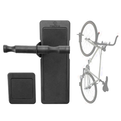 maxfind Bike Rack Garage Wall Mount Bicycles Storage System Vertical Bike Hook for Indoor，Wood grain wall hanging（Blcak）
