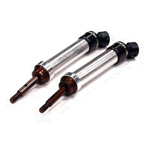 Integy RC Model Hop-ups T8564SILVER XHD Steel Rear Universal Drive Shaft (2) for Traxxas 1/10 Slash & Stampede 4X4