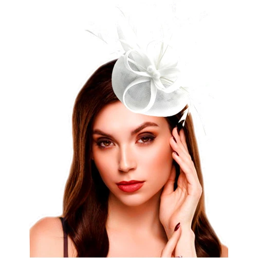 Focupaja Fascinators Hats Women Pillbox Hat Feathers Derby Headband Wedding Headwear Tea Party Hair Clip 20s 50s Top Hat