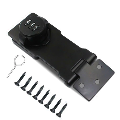 YUNZE Cabinet Password Hasp Locks, Keyless Cabinet Lock 3-Digit Password Combination Code Hasp Latch Lock, Combination Door Lock, Privacy Lock, for Small Doors, Cabinets, Barn Door, Bathroom, Outdoor, Etc