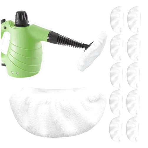 Jeukwud 10 Pack Universal Steam Mop Pads, Steam Mop Pads for Handheld Steam Cleaner for Handheld Steam Cleaner Reusable Washable Microfiber Cloths Steam Mop Pads Microfiber Cloths (10)