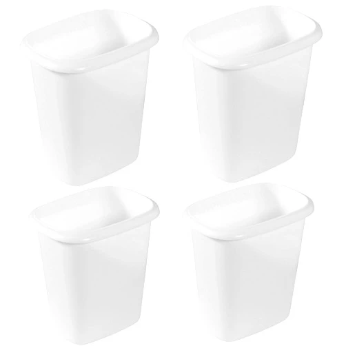Rubbermaid 6 Quart Bedroom, Bathroom, and Office Wastebasket Trash Can (4 Pack)