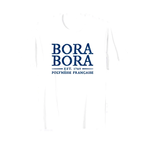 Bora Bora French Polynesia Beach Souvenirs Bora Bora French Polynesia Vintage Est 1769 Mens Souvenir T-Shirt