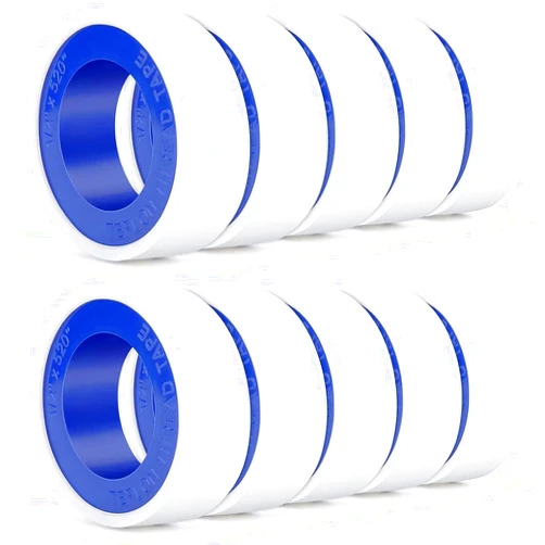 DOPKUSS Plumbers PTFE Pipe Sealant Tape Flex Seal Tape Waterproof (1/2 by 520 Inches 10 Rolls)