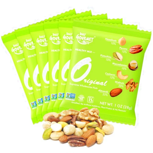 Daily Gourmet Nuts - Unsalted Mixed Nuts Snack Packs/Individually Wrapped Snacks/Nut Snacks/No Peanuts/Healthy Trail Mix Individual Packs/Deluxe Assorted Snacks / 48 Packs