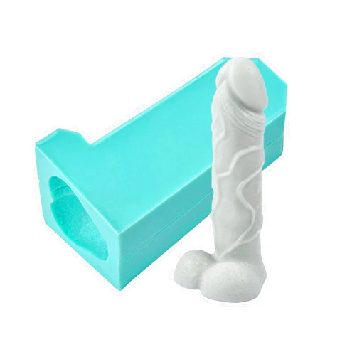 Hengshitong Human Body Shape Mold, Silicone Human Body Mold Decoration, 3D Candle Mold, Male Private Model Mold, Epoxy Resin Cast Human Body Model (Random Color)