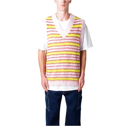 mnml Men's Striped Mohair Sweater Vest