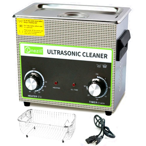 ONEZILI Ultrasonic Cleaner 3L 0.8gal 120W Ultrasonic Jewelry Cleaner with Heater and Timer for Tool Parts Carburetor Watch Glasses Denture Coin