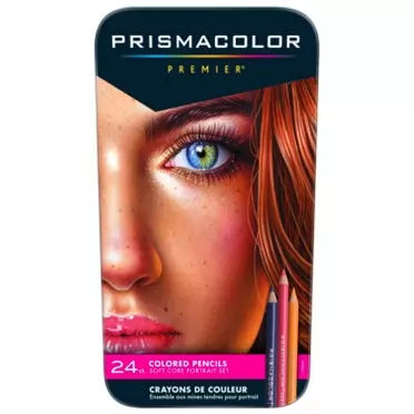 Prismacolor Sanford 25085R Prismacolor Premier Colored Pencils, Portrait Set, Soft Core, 24-Count 24-Count Portait Colors