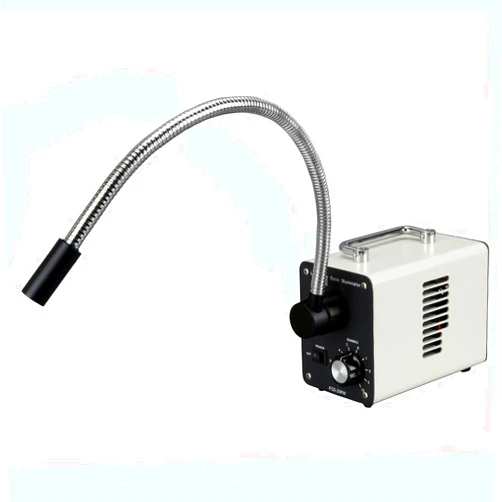 AmScope LED-20WS 20W LED Fiber Optic Single Gooseneck Light Microscope Illuminator