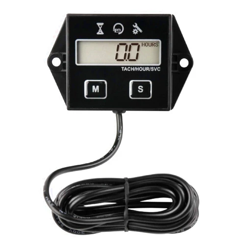 Runleader Digital Hour Meter Tachometer, Maintenance Reminder, User Shutdown, Use for ZTR Lawn Mower Tractor Generator Marine Outboard ATV Motor Snowmobile and Gas Powered Equipment (1)