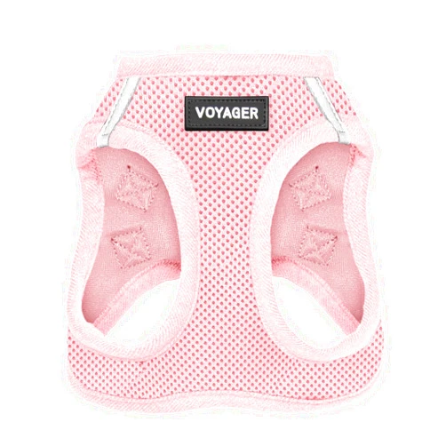 Best Pet Supplies Voyager Step-in Air Dog Harness - All Weather Mesh, Reflective, No Pull Harness for Small, Medium Dogs, Cats - Secure with Hook & Loop Fastener, Buckle, Double D-Rings - Pink, S