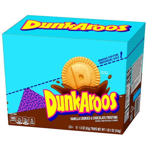 Betty Crocker Dunkaroos Vanilla Cookies & Chocolate Frosting, 12 Count (Pack of 3)