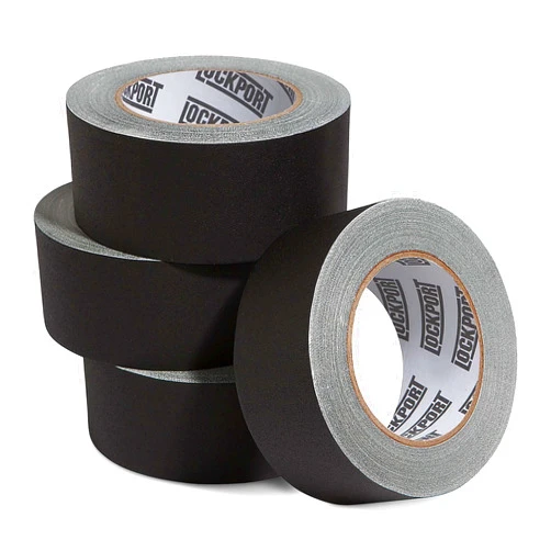 Lockport Black Gaffers Tape 2 inch x 30 Yards - 4 Pack Pro Black Gaff Tape - No Residue, Water Resistant, Non-Reflective, Easy Tear - Multipurpose