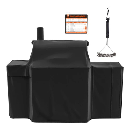 SHINESTAR 5555 Grill Cover for Char-Griller Charcoal Grill, Fits Models 2121, E1224, E2828, 2727, 3018 etc. Heavy Duty Waterproof Smoker Cover, Special Zipper Design