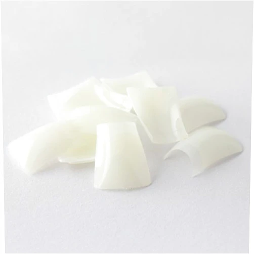 Enforten 500 pcs Natural Color Duck Feet Style Nail Tips Wide French False Nail Tips Acrylic Nail